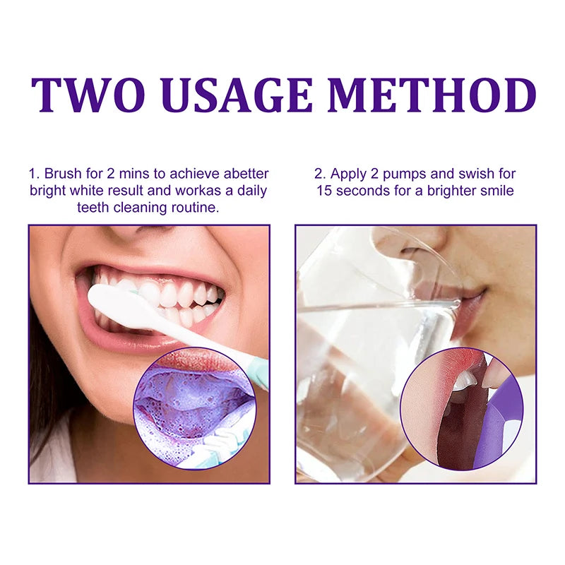 V34 50ml Mousse Toothpaste Teeth Cleaning Corrector Teeth Teeth Whitening Brightening Reduce Yellowing Cleaning Tooth Care
